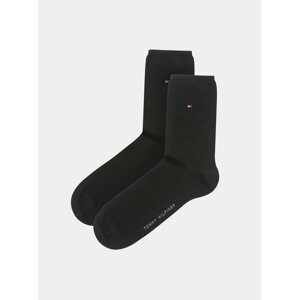 Súprava dvoch párov dámskych ponožiek v čiernej farbe Tommy Hilfiger