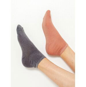 Sada dvoch ponožiek v marhuľovej a šedej farbe CAMAIEU