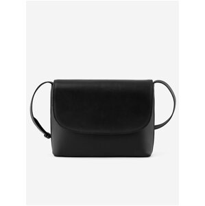 Čierna kožená crossbody kabelka Pieces Finna