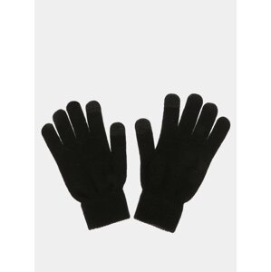 Čierne dotykové rukavice na smartfóny Pieces New Buddy