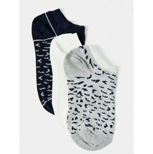 Ponožky pre ženy CAMAIEU - sivá, biela, čierna