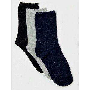 Ponožky pre ženy CAMAIEU - modrá, čierna, sivá