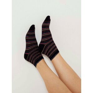 Čierne pruhované ponožky CAMAIEU