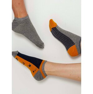 Ponožky pre ženy CAMAIEU - sivá, oranžová