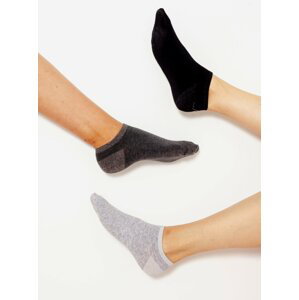 Ponožky pre ženy CAMAIEU - čierna, tmavosivá, svetlosivá