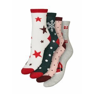Sada štyroch párov vianočných ponožiek VERO MODA Joy