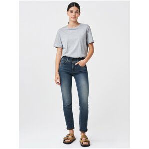 Tmavomodré dámske slim fit rifle Salsa Jeans Secret Trama