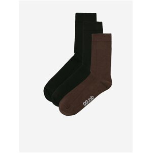 Sada troch párov pánskych ponožiek v čiernej a hnedej farbe ZOOT.lab