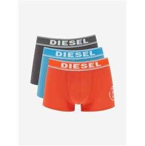 Boxerky pre mužov Diesel - modrá, sivá, oranžová