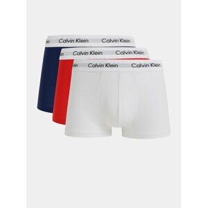 Súprava troch boxeriek v bielej, červenej a modrej farbe Calvin Klein Underwear