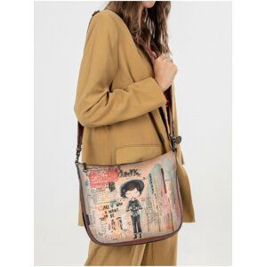 Béžová dámska vzorovaná kabelka Anekke City Art
