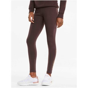 Vínové dámske legíny Puma Holiday Leggings