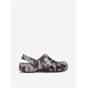 Bielo-čierne unisex šľapky Crocs Classic Bleach Dye Clog