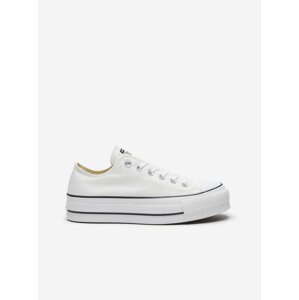 Biele tenisky na platforme Converse Chuck Taylor All Star Canvas Platform