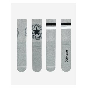 Sada dvoch párov pánskych ponožiek v šedej farbe Converse