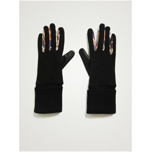 Čierne dámske rukavice Desigual Animal Patch
