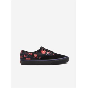 Červeno-čierne pánske topánky VANS Authentic