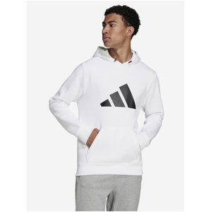 Biela pánska mikina s kapucou adidas Performance M FI WTR Hoodie