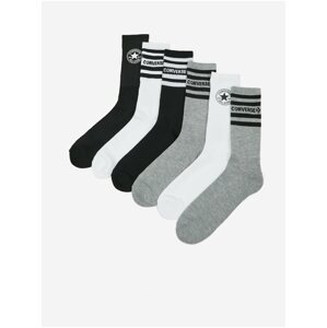 Ponožky Converse - čierna, sivá, biela