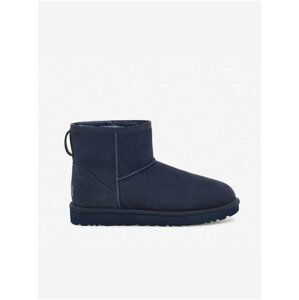 Tmavomodré dámske semišové snehule UGG Classic Mini II