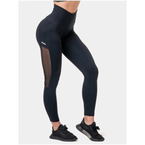 Čierne dámske športové legíny NEBBIA High Waist Mesh