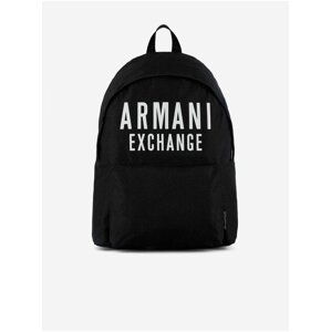 Čierny pánsky batoh s potlačou Armani Exchange