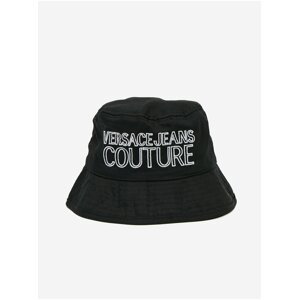 Čierny pánsky klobúk Versace Jeans Couture Bucket Hat
