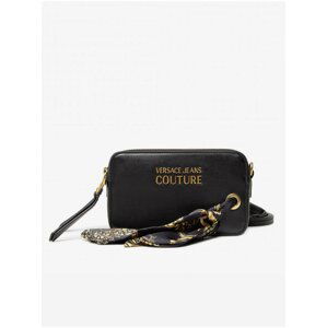 Čierna dámska malá crossbody kabelka s ozdobnými detailmi Versace Jeans Couture Thelma