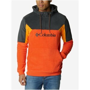 Šedo-oranžová pánska fleecová mikina Columbia Lodge™ II Fleece Hoodie