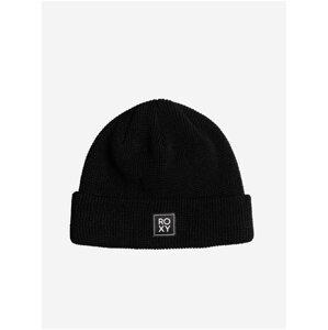 Čierna dámska rebrovaná zimná čiapka Roxy Harper Beanie