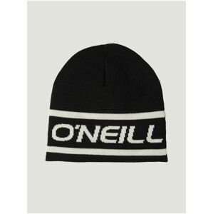 Šedo-čierna pánska vzorovaná obojstranná zimná čiapka O'Neill Reversible Logo Beanie