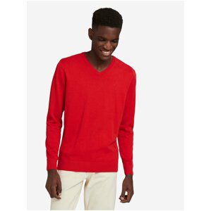 Červený pánsky sveter Tom Tailor Basic