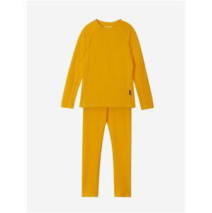 Žltý detský set funkčného trička a nohavíc Reima Lani
