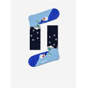 Modré ponožky so zimným motívom Happy Socks
