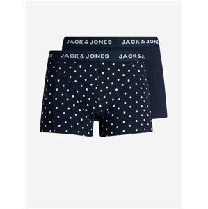 Sada dvoch tmavomodrých boxeriek Jack & Jones Organic