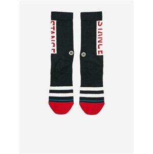 Červeno-biele pánske vzorované ponožky Stance OG