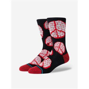 Červeno-čierne pánske vzorované ponožky Stance Rocksteady