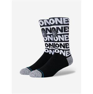 Bielo-čierne pánske vzorované ponožky Stance The Ramones
