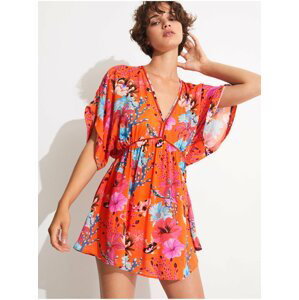 Letné a plážové šaty pre ženy Desigual - oranžová