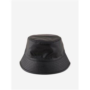 Čierny dámsky koženkový klobúk Pieces Augusta