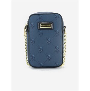 Modrá vzorovaná crossbody kabelka U.S. Polo Assn. Hampton Mini Bag