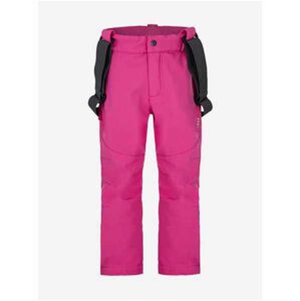 Ružové dievčenské zateplené softshellové nohavice LOAP Lomec