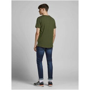 Kaki basic tričko Jack & Jones Basher