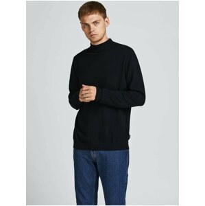 Čierny basic sveter so stojačikom Jack & Jones Basic