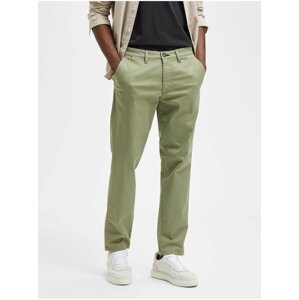 Svetlozelené chino nohavice Selected Homme