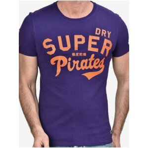 Tričká s krátkym rukávom pre mužov Superdry - fialová