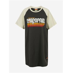 Béžovo-hnedé dámske šaty Superdry Cali Surf Raglan