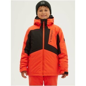 Čierno-červená detská zimná bunda s kapucou O'Neill Hammer Jr Jacket