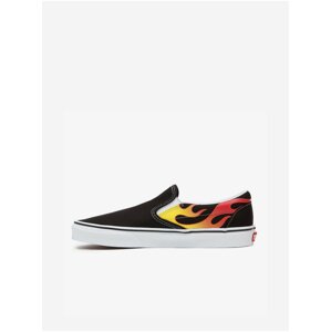 Čierne pánske vzorované slip on tenisky VANS UA Classic Slip On