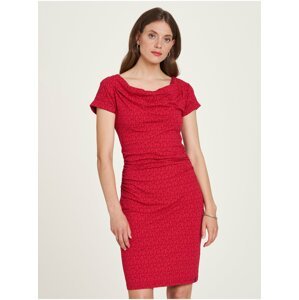 Červené dámske vzorované šaty Tranquillo